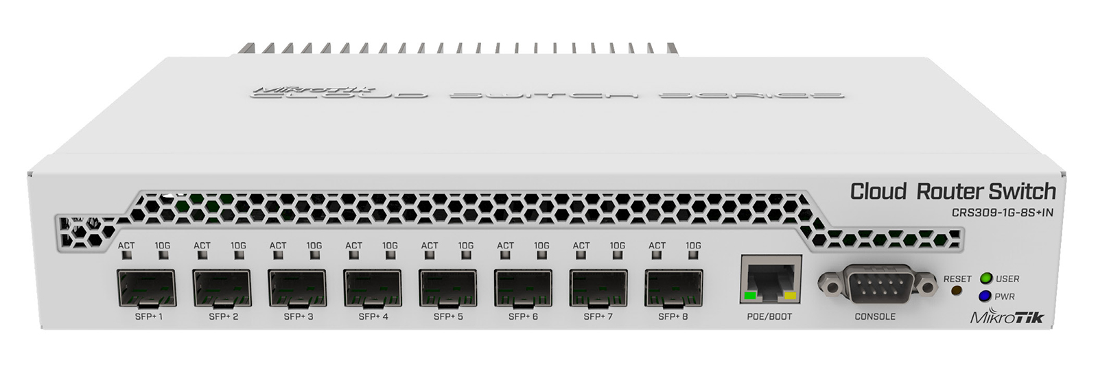 MikroTik Cloud Router Switch CRS309-1G-8S+IN zarządzalny przełącznik 1x GE, 8x SFP+ (dual boot)