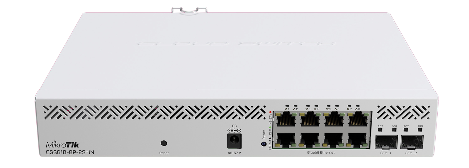 MikroTik CSS610-8P-2S+IN zarządzalny switch (przełącznik) 8x GE, 2x SFP+, 8x PoE OUT