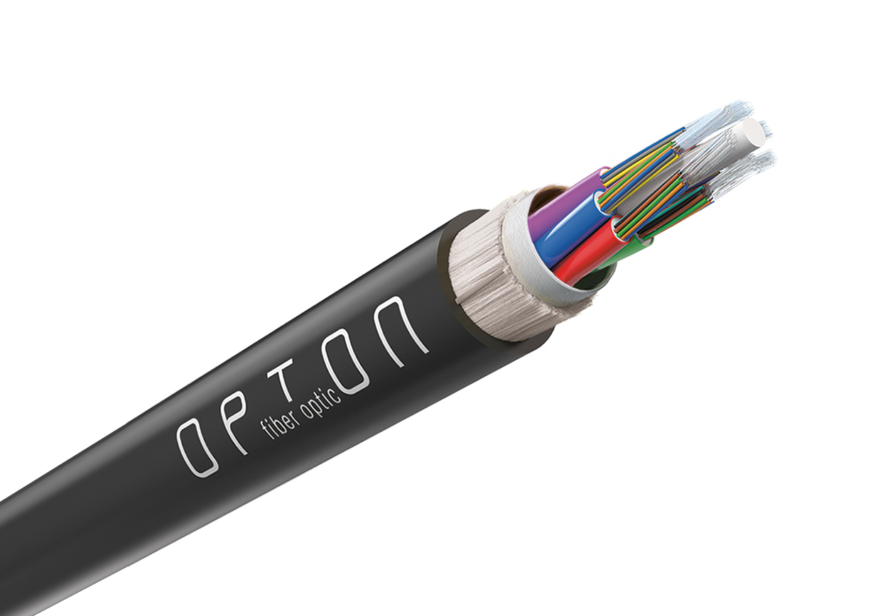 Opton Z-XOTKtsdDb kanalizacyjny kabel światłowodowy, 48 włókien G652D (4T12F), 1.8 kN