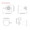 RF Elements SH30WB-GO antena sektorowa typu horn (symetryczna) 30°, 18 dBi, 5 + 6 GHz, TwistPort