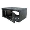 Stalflex S-RC19-4U-350GB szafa Rack 19" 4U 350 mm, drzwi szklane, czarna (wisząca)