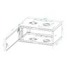 Stalflex S-RC19-4U-350MB szafa Rack 19" 4U 350 mm, drzwi pełne, czarna (wisząca)