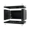 Stalflex S-RC19-6U-350MB szafa Rack 19" 6U 350 mm, drzwi pełne, czarna (wisząca)