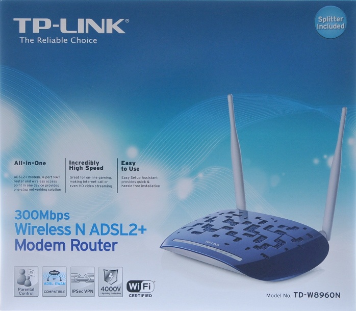 Настройка модема tp link td w8960n мегалайн